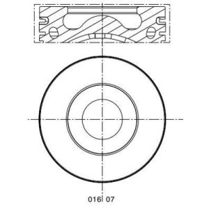 Pistão MAHLE 016 07 01