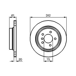 Bremsscheibe BOSCH 0 986 478 763