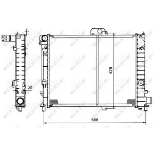 Radiator, motorkoeling NRF 504140