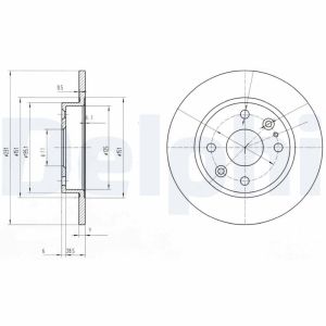 Disco de freno DELPHI BG2803