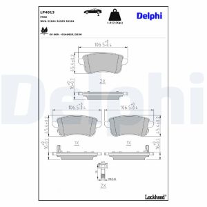 Remblokset DELPHI LP4013