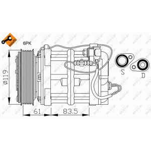 Ilmastoinnin kompressori EASY FIT NRF 32108