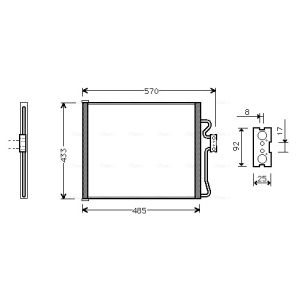 A/C-kondensor AVA COOLING BW5185