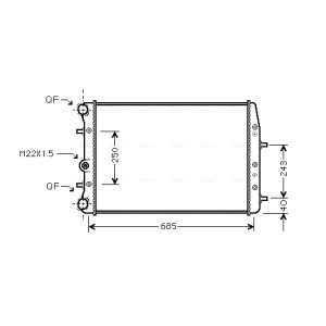 Radiador de motor AVA COOLING SAA2008