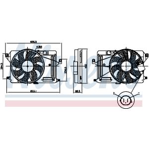 Ventilador, refrigeración de motor NISSENS 85917