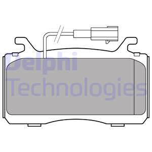 Bremsbelagsatz DELPHI LP3310, Vorne