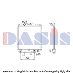 Radiador, arrefecimento do motor AKS DASIS 320051N