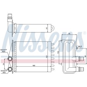 Intercambiador de calor, calefacción interior NISSENS 73468