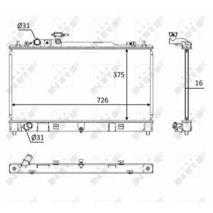 Radiator, motorkoeling NRF 58393