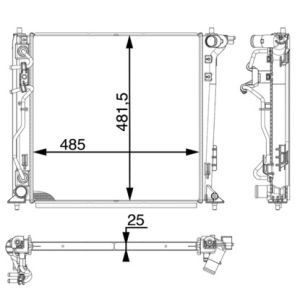 Arrefecedor do motor MAHLE CR 1977 000P
