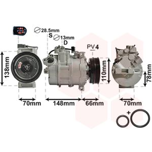 Compressor, ar condicionado VAN WEZEL 0300K226