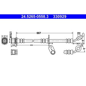 Bremsschlauch ATE 24.5265-0558.3