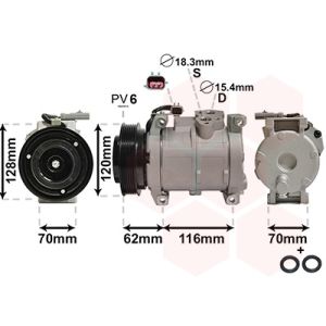 Compressor, ar condicionado VAN WEZEL 0700K109