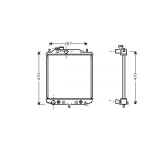 Radiador de motor AVA COOLING DU2048