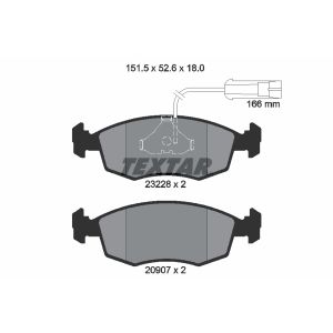 Set di pastiglie freno TEXTAR 2322702, fronte