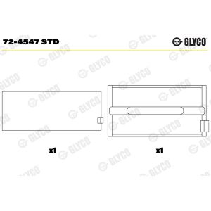 Roulement de vilebrequin GLYCO 72-4547 STD
