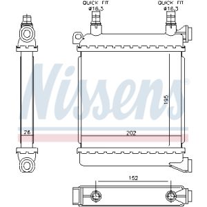 Radiator, motorkoeling NISSENS 60862