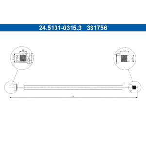 Flexible de frein ATE 24.5101-0315.3