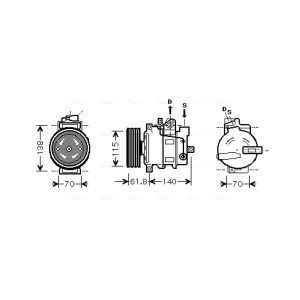 Kompressor för luftkonditionering AVA COOLING AIAK263