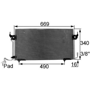 A/C-kondensor MAHLE AC 206 000S