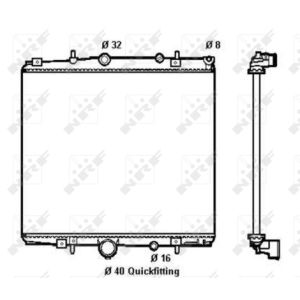 Radiador, refrigeración de motor NRF 58313