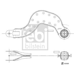 Braço de controlo, suspensão da roda FEBI BILSTEIN 185909