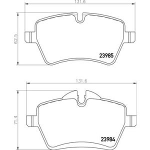 Remblokset BREMBO P 06 086, voor