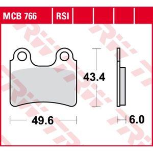 Jarrupalasarja TRW MCB766RSI ilman liikennelupaa