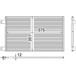 Condenseur (climatisation) MAHLE AC 569 000P