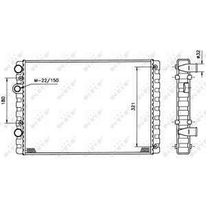 Radiador, refrigeración de motor NRF 509520