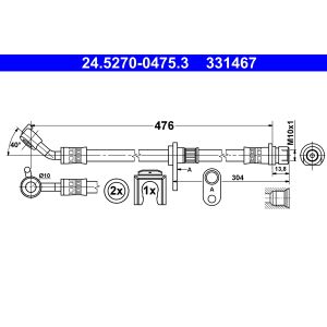Flexible de frein ATE 24.5270-0475.3