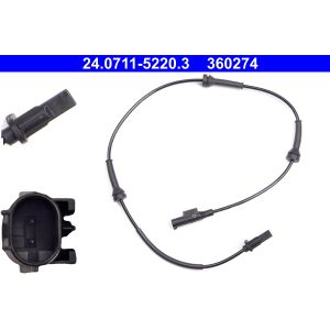 Sensor do ABS traseiro, direito ATE 24.0711-5220.3