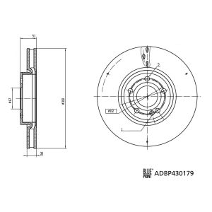 Disco de travão BLUE PRINT ADBP430179
