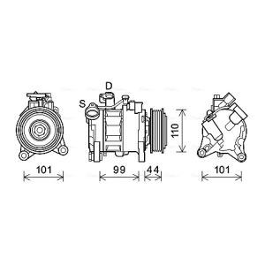 Compressor, ar condicionado AVA COOLING BWAK498