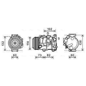 Compressor, ar condicionado AVA COOLING TOAK639
