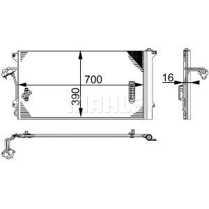 Condensador, aire acondicionado BEHR MAHLE AC 659 000S