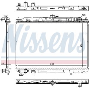 Kühler, Motorkühlung NISSENS 606160