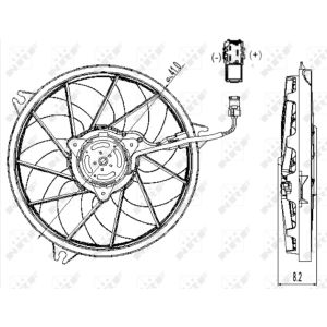 Ventilador, refrigeración del motor NRF 47323