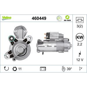 Motor de arranque VALEO 460449