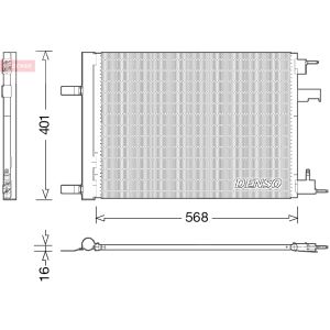 Condensador, sistema de ar condicionado DENSO DCN20008