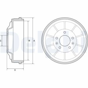 Tambour de frein DELPHI BF562