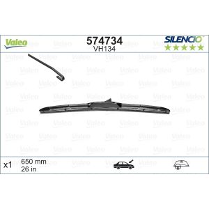 Balai Essuie-glace Valeo Silencio 650mm - Hybride Toutes Saisons - VH134