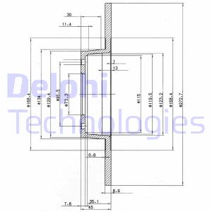 Remschijven DELPHI BG2015 voorkant, compleet, 2 Stuk