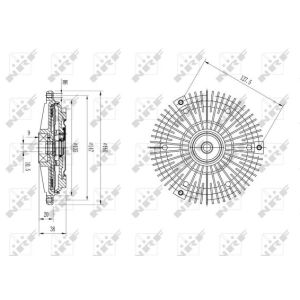 Koppeling, radiatorventilator NRF 49649