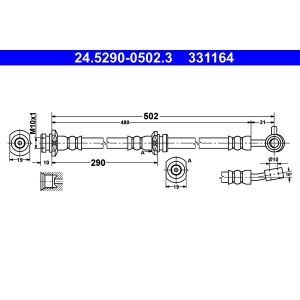 Bremsschlauch ATE 24.5290-0502.3
