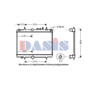 Radiador, arrefecimento do motor AKS DASIS 160074N