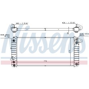 Radiator, motorkoeling NISSENS 608841