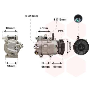 Compressor, ar condicionado VAN WEZEL 8200K215