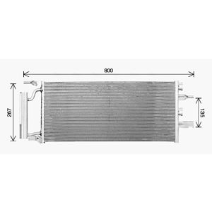 Condensator, airconditioning AVA COOLING BW5607D