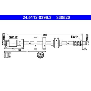 Bremsschlauch ATE 24.5112-0396.3